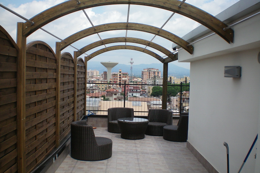 Copertura in legno lamellare per terrazzo ma.co. s.a.s. di ... Coperture in legno per terrazzi