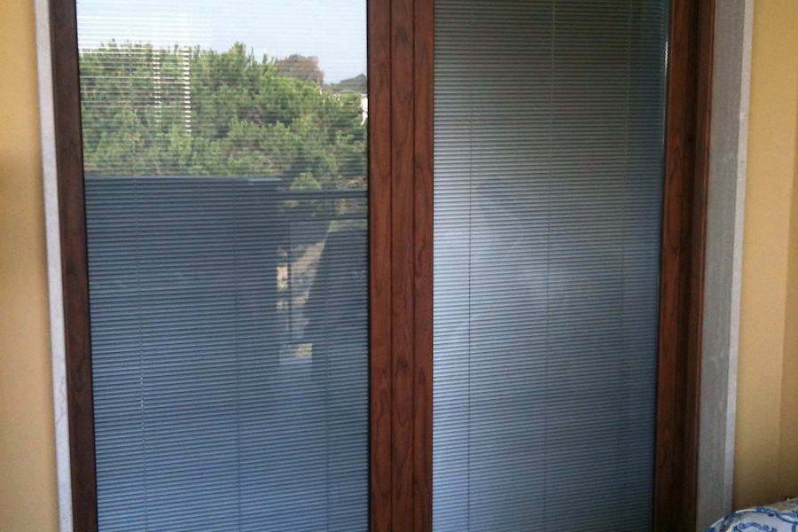 legno alluminio tende interno vetro